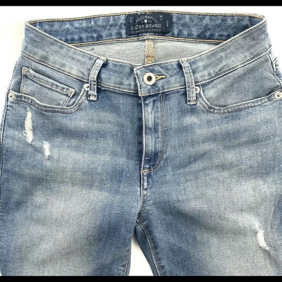 ❌️SOLD❌️Lucky Brand Women's Super Skinny Jeans Size 4/27 Medium Wash Mid Ris - Picture 3 of 4